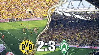 Dortmund gegen Bremen | Krasses Comeback von Bremen + atemberaubende Stimmung | Stadionvlog