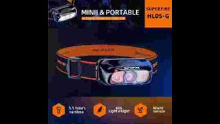 SUPERFIRE HL05 series mini waving induction rechargeable headlamps---Contact us to get free sample