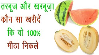 तरबूज और खरबूजा कौन सा खरीदे की वो 100% मीठा निकले / मीठे खरबूजे और तरबूज की पहचान कैसे करें