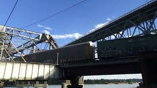 CN 5467 on the Fraser River Bridge August 16th 2020 #canadiannational #newwestminster #fraserriver