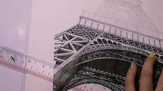 How​ to​ draw​ eiffel​ tower​ ( ink​ pen​)​