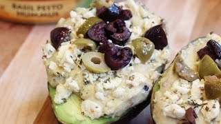 Healthy Lunch Idea: Hummus Stuffed Avocados