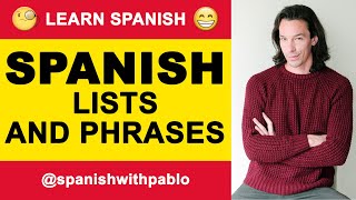 Spanish Vocabulary: Language Lists Compilation - Learn Spanish with Pablo.