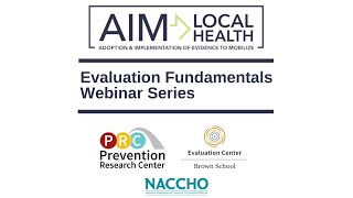 Webinar 2: Evaluation Questions & Design