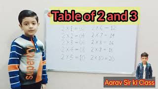 Learn Table of 2 and 3