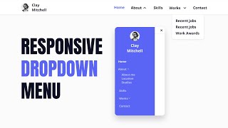 Responsive Dropdown Menu Bar With HTML CSS And JAVASCRIPT