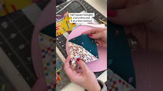 Charm pack half square triangles, 2 at a time and 4 at a time methods explained! #quilting #quilt