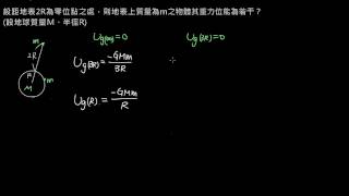 功與能量 【例題】零位點變更後的重力位能 （選修物理Ⅱ）