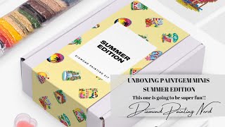 PAINTGEM MINI SUMMER EDITION UNBOXING | CUTE LITTLE DIAMOND PAINTINGS | DIAMOND PAINTING NERD