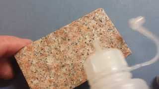 Reaction of granite rock to acid