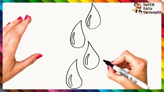 How To Draw Water Drops Step By Step 💦 Water Drops Drawing Easy