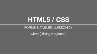 Learn HTML5 and CSS for beginners - PROJECT D - LESSON 7