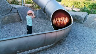 Carnivorous slide SCP 1562 caught girl. We found Extra Slide in real life