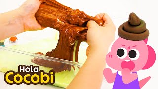 💩Jugar con Slime de Popó | Aprende Colores con Dinosaurios | Hola Cocobi