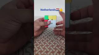 National Flag of Netherlands on cube #cube #ytshorts #cuber #flag