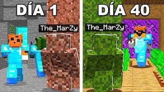 SOBREVIVI 40 DÍAS DENTRO DE UNA BASE SECRETA DE MINECRAFT / The Marzy Video Reacción (Parte 2)