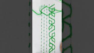 attractive nakshi katha border line embroidery design #diy #nakshi katha#cute#short#video