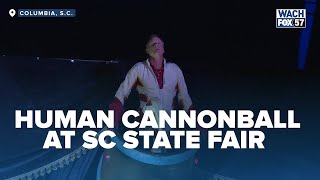 Human cannonball family performs at SC State Fair circus