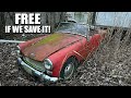 Free Abandoned Car: Austin Healey Sprite First Wash in 31 Years! Satisfying Detail Restoration
