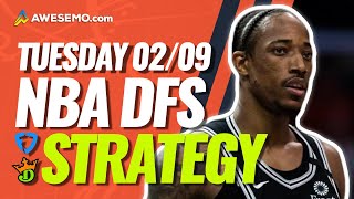 NBA DFS PICKS: DRAFTKINGS & FANDUEL DAILY FANTASY BASKETBALL STRATEGY | TUESDAY 2/9/21