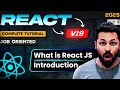 React js 19 tutorial Hindi #1 Introduction |  What is React JS