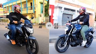 Yamaha FZ-S FI v3.0 v/s Honda X Blade ABS detailed comparison!!