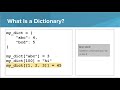 Python- Dictionaries