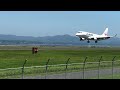 jal2347大阪発出雲行き　エンブラエル１７０　出雲縁結び空港着陸風景