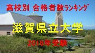 滋賀県立大学 高校別合格者数ランキング 2016年【グラフでわかる】