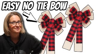 EASY NO TIE BOWS | DIY your own LARGE BOWS on a BUDGET!