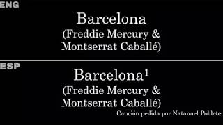 Barcelona (Freddie Mercury & Montserrat Caballé) — Lyrics/Letra en Español e Inglés