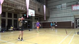 20141005FUMA Badminton Club WD小慧+APPLE vs美慧+筱惠