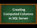Creating Computed Column in SQL Server
