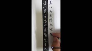 硬筆集字聖教序 10 者，以其有像也；陰陽處乎天