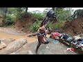 African village outdoor bathing// African village life