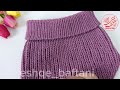 knitting neck warmer بافتنی_دومیل بافت وارمر گردن با دومیل با کور کردن ماشینی 🌺🌺🌺