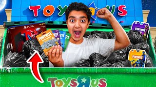Little Brother Finds V-BUCKS While Dumpster Diving At TOYS R US! (JACKPOT!!)