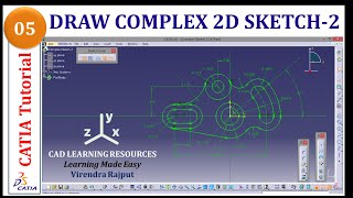 CATIA Tutorial 5: Draw Complex 2D Sketch 2. Change units from mm to inch