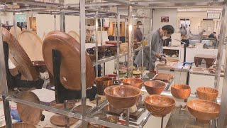 デパートで日本全国の工芸品を販売　江戸切子や香川の肥松木工の器など　岡山市