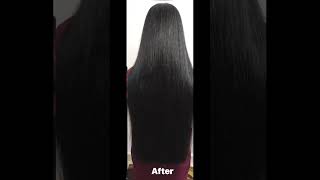 Smoothening on Henna coated Hairs