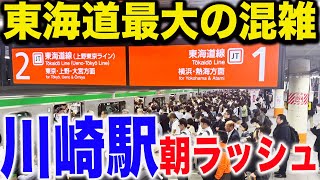 【東海道線最混雑区間】JR京浜東北線・南武線・上野東京ライン・東海道線川崎駅の平日朝ラッシュをみてきた