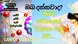 LAW OF VIBRATION  ඔබ දන්නවාද ඔබව වේගයෙන් චලනය වන බව | Do you know what makes you move faster? #LOA