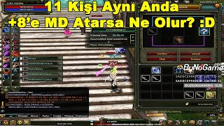 DomenicoWacco - Anvilin Ayarlarıyla Oynuyor :D 11 Kişi Aynı Anda +8'e MD Deniyorlar! | Knight Online