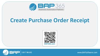 BAP365 Tutorial: Create Purchase Order Receipt