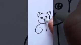 数字61画小猫 ！#一起学画画 #儿童简笔画