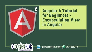 Angular 6 Tutorial for Beginners - Encapsulation View in Angular