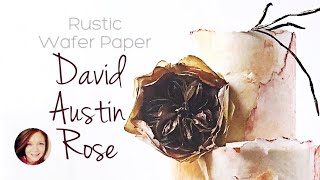 How to make a RUSTIC WAFER PAPER GARDEN ROSE | Cake Decorating | Dozycakes