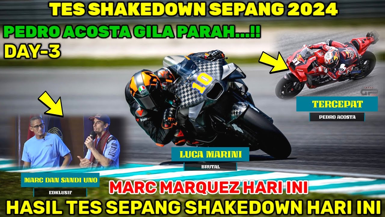 TERBARU🔴HASIL TES SHAKEDOWN SEPANG MOTOGP 2024, SHAKEDOWN TEST MOTOGP ...