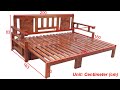 Wooden Sofa Combined With Bed Large Size | Sofa Kết Hợp Với Giường Gỗ Kích Thước Lớn | Do Go 24H