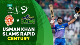 Usman Khan Slams Rapid Century | Islamabad United vs Multan Sultans | Match 27 | HBL PSL 9 | M1Z2U
